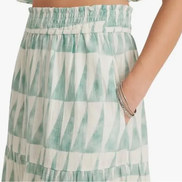Marine Layer Corinne Geo Gauze Maxi Skirt XL - Picture 3 of 7